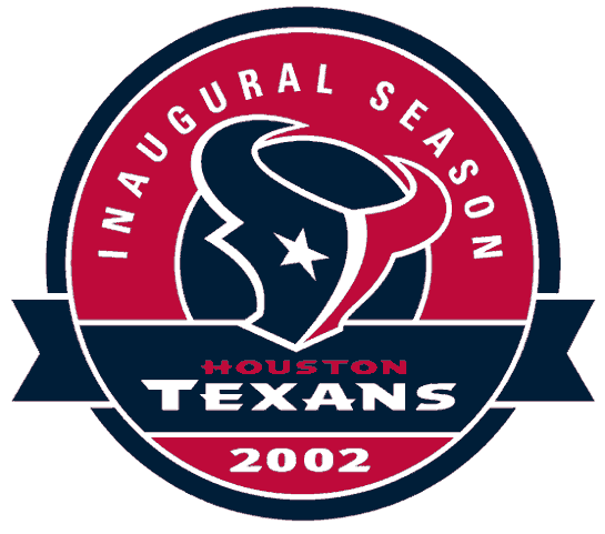 Houston Texans 2002 Anniversary Logo iron on transfers for T-shirts